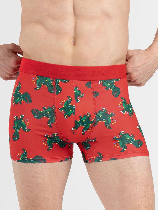 Redtape Men’s Red Printed Elasticated Polyester Stretched Woven Trunk Red