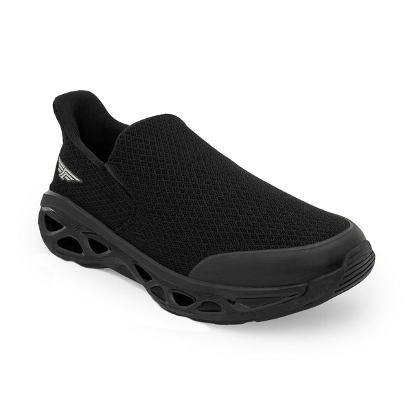 redtape Men's Slipon for Breathable Comfort and Daily Support Black/Black