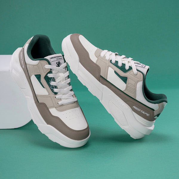 redtape Men’s Sneakers for All-Day Comfort & Style Green