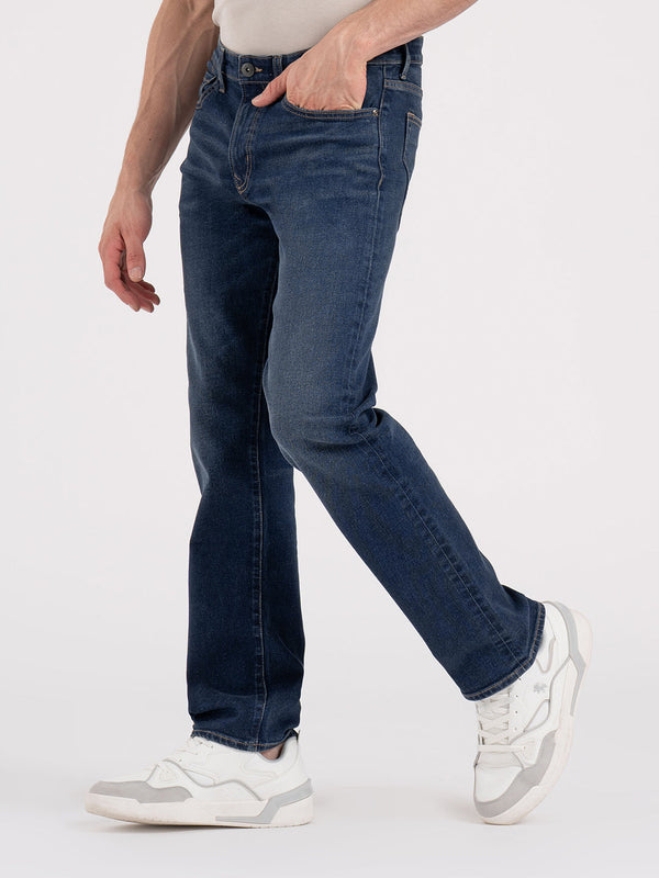 Redtape Men’s Straight Fit Denim Jeans Tinted Dark Blue
