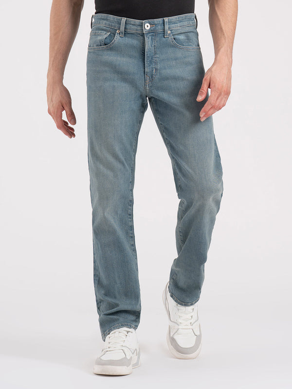 Redtape Men’s Straight Fit Denim Jeans Tinted Light Blue
