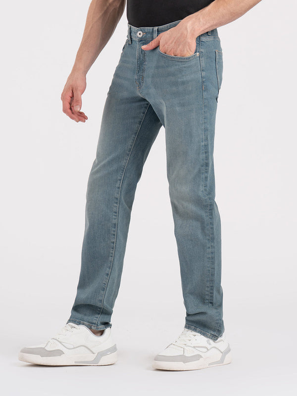 Redtape Men’s Straight Fit Denim Jeans Tinted Light Blue