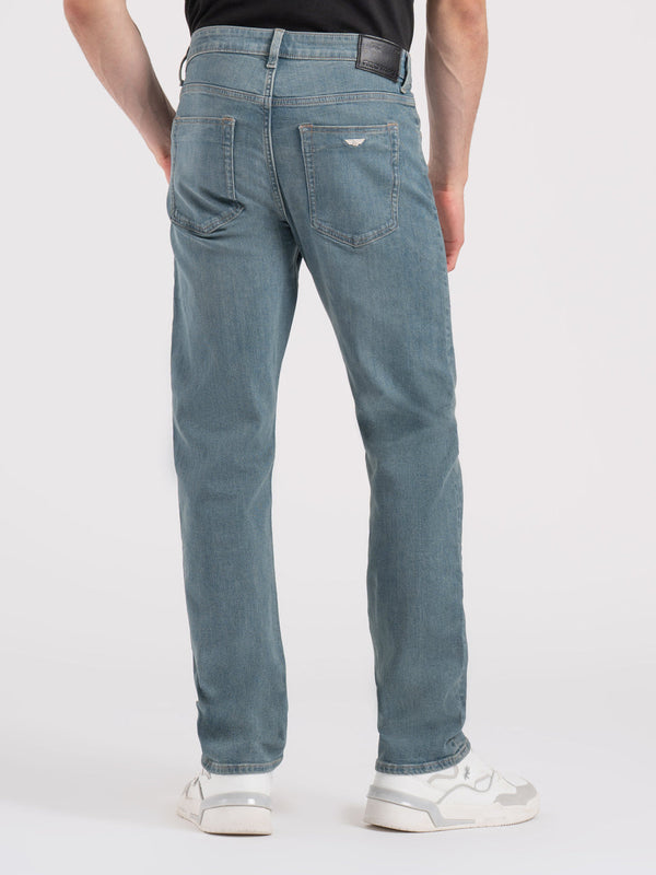 Redtape Men’s Straight Fit Denim Jeans Tinted Light Blue