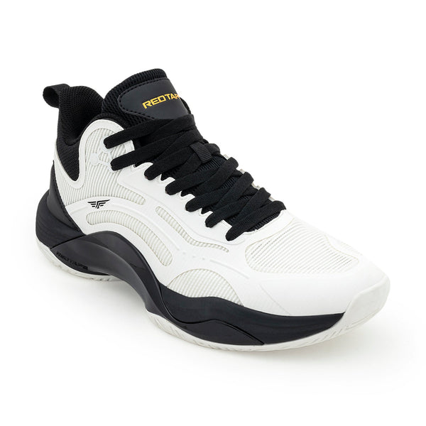 Redtape Mens Basketball-Style Shoes For Bold Streetwear Looks Black/White