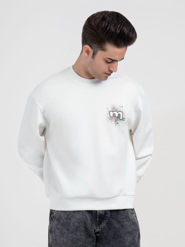 Redtape Off White Graphic Print Sweatshirt For Men | Comfortable With Stylish Design Off White