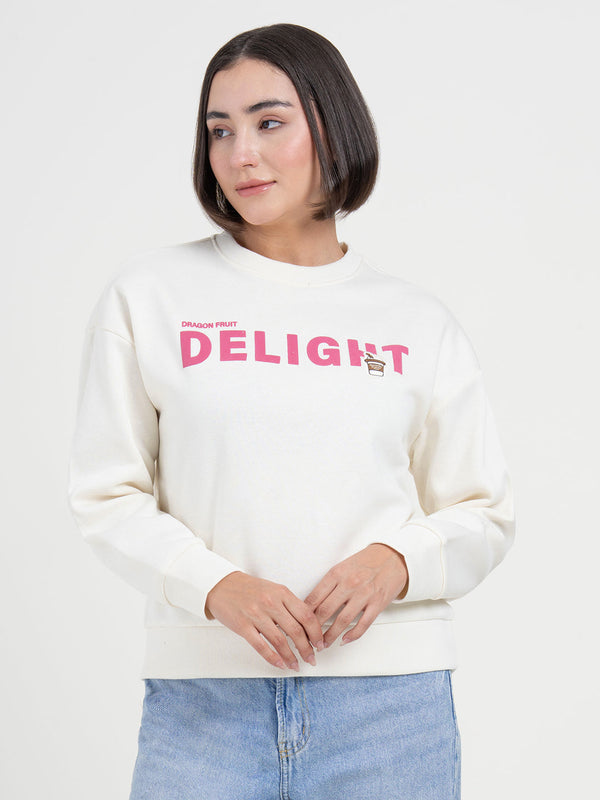 Redtape Off-White Graphic Sweatshirt For Women | Casual Everyday Ease Off White