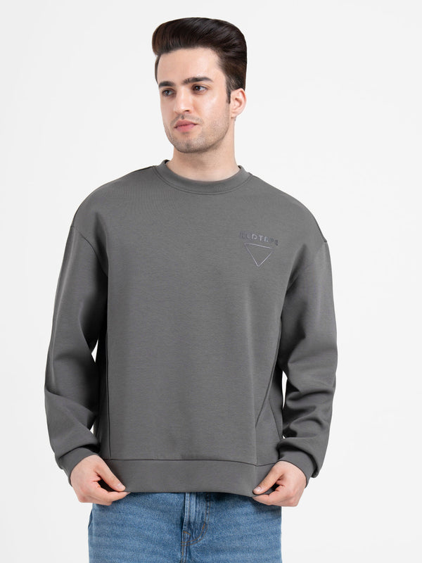 Redtape Olive Winter Sweatshirt For Men | Winter-Ready Streetwear Comfort Dark Olive