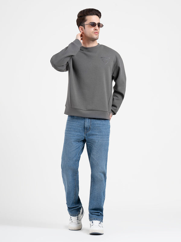 Redtape Olive Winter Sweatshirt For Men | Winter-Ready Streetwear Comfort Dark Olive