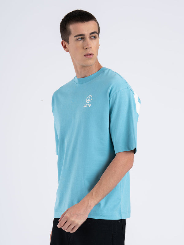 Redtape Oversized Graphic T-Shirt For Men Slate Blue