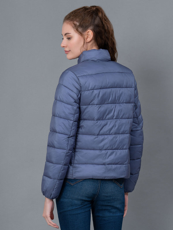 Redtape Pale Blue Solid Nylon Women's Jacket Pale Blue