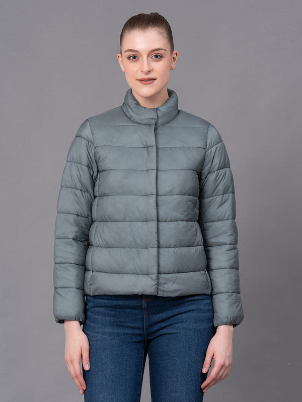 redtape Pale Green Nylon Solid Women's Padded Jacket Pale Green
