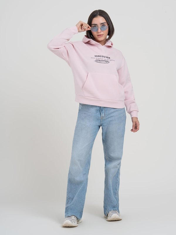 Redtape Pastel Pink Hoodies For Women | Graphic Hoodie For Everyday Style Pastel Pink