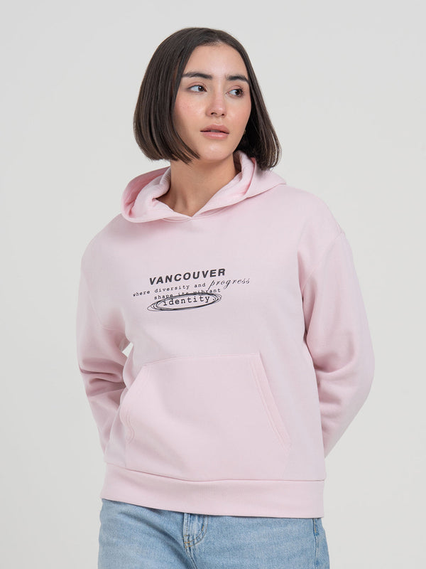 Redtape Pastel Pink Hoodies For Women | Graphic Hoodie For Everyday Style Pastel Pink