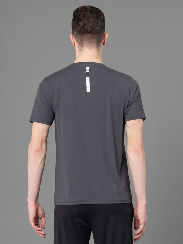 Redtape Printed Grey Activewear T-Shirt For Men Grey