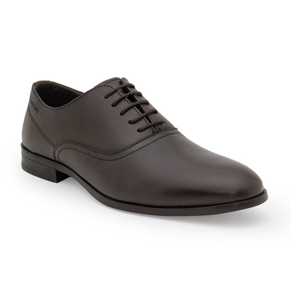Redtape Red Tape Formal Oxford Shoes For Men |Refined Round-Toe Shaped Real Leather Shoes With Low-cut Pattern Brown