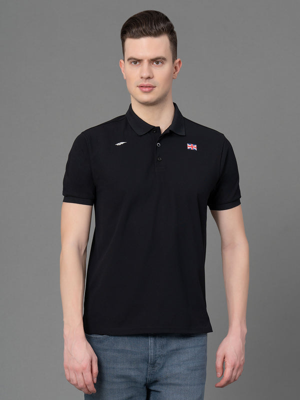 Redtape Athleisure Polo T-Shirt For Men Black