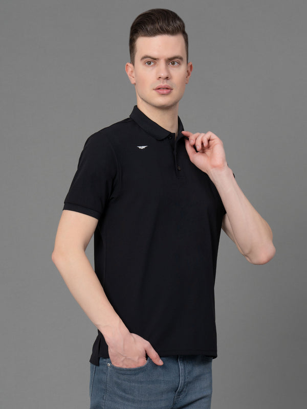Redtape Athleisure Polo T-Shirt For Men Black