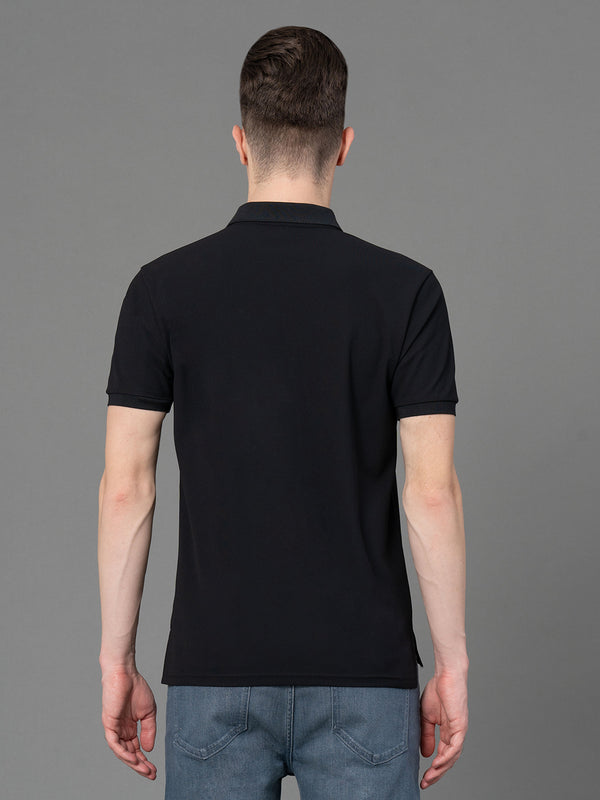 Redtape Athleisure Polo T-Shirt For Men Black