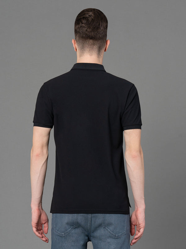 Redtape Athleisure Polo T-Shirt For Men Black