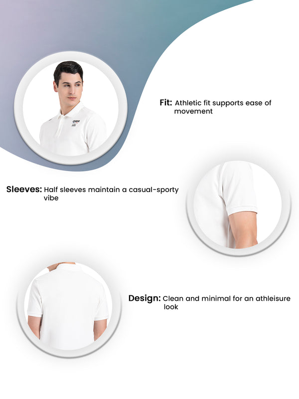 Redtape Athleisure Polo T-Shirt For Men White