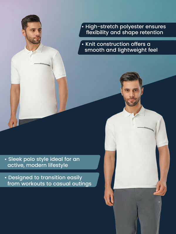 Redtape Athleisure Polo T-Shirt For Men White