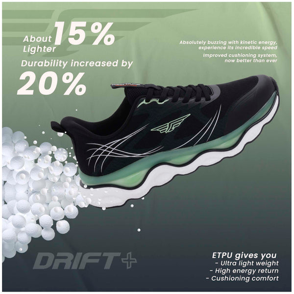 Redtape Athleisure Shoes For Men Black/Green