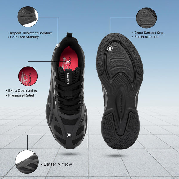 Redtape Athleisure Shoes For Women Black