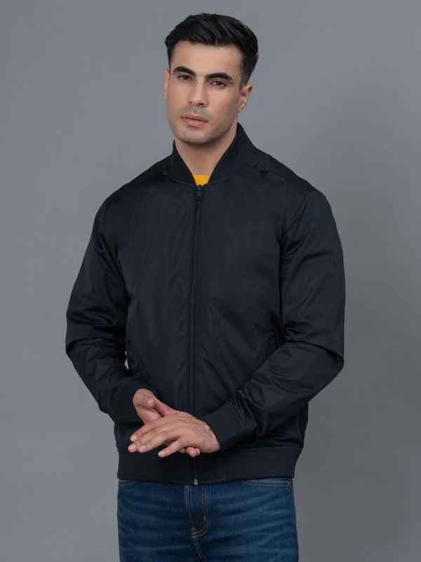 Redtape Baseball Collar Jacket For Men Black