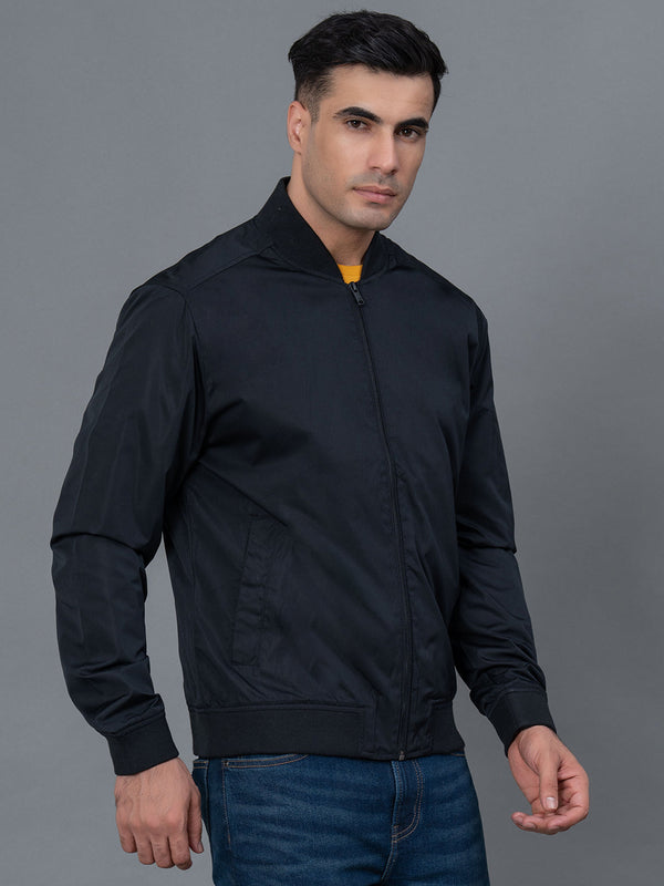 Redtape Baseball Collar Jacket For Men Black