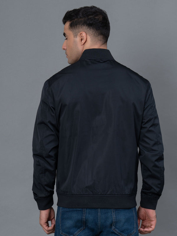Redtape Baseball Collar Jacket For Men Black