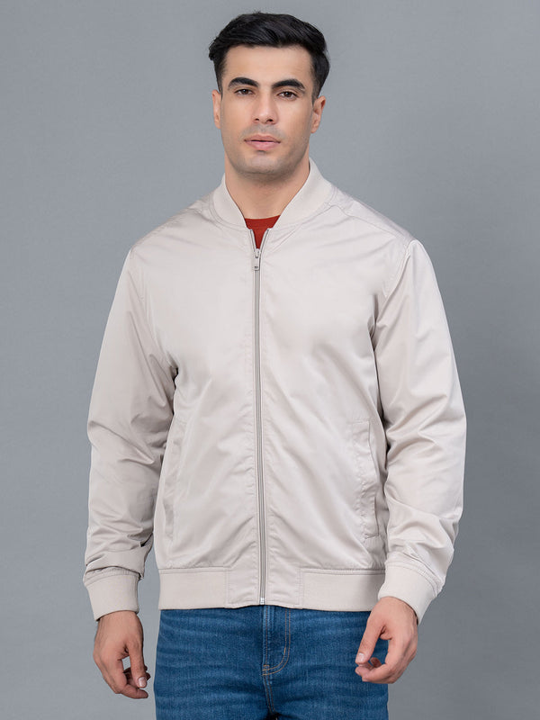 Redtape Baseball Collar Jacket For Men Light Beige