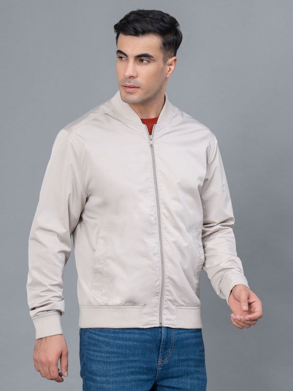 Redtape Baseball Collar Jacket For Men Light Beige