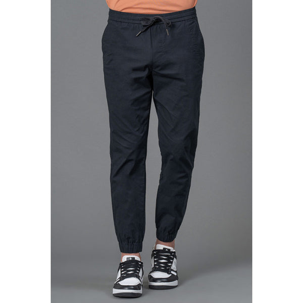 Redtape Black Cotton Joggers For Men Black