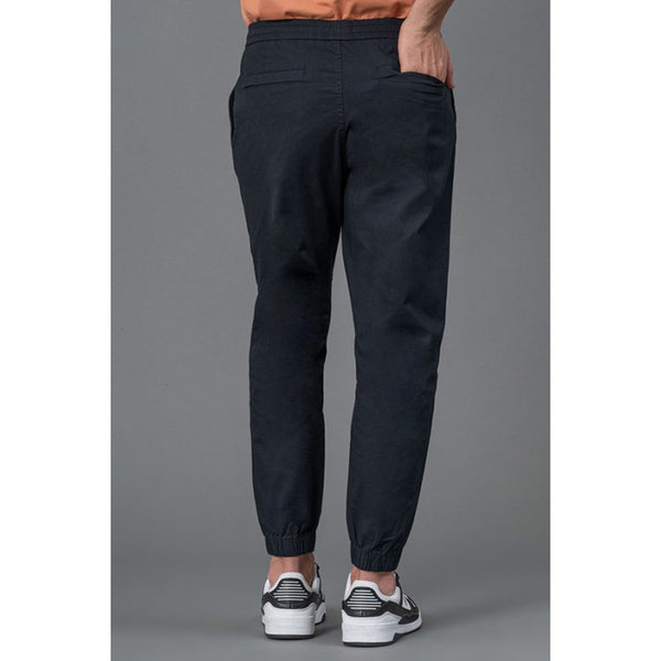 Redtape Black Cotton Joggers For Men Black