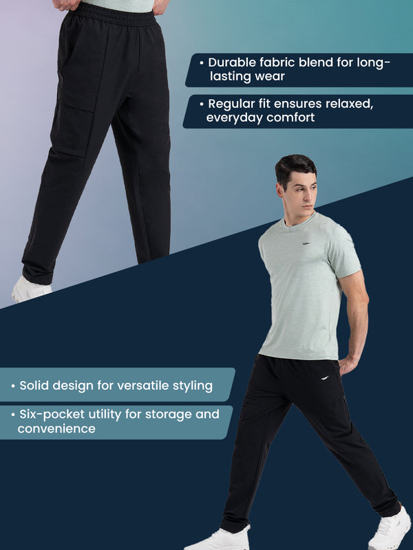 Redtape Cargo Trousers For Men Black