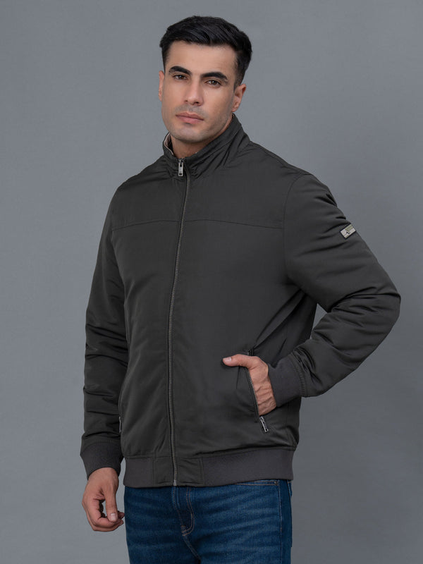 Redtape Casual Bomber Jacket For Men Dark Olive