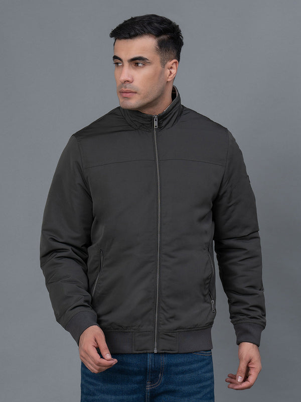Redtape Casual Bomber Jacket For Men Dark Olive