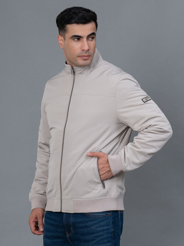 Redtape Casual Bomber Jacket For Men Light Beige