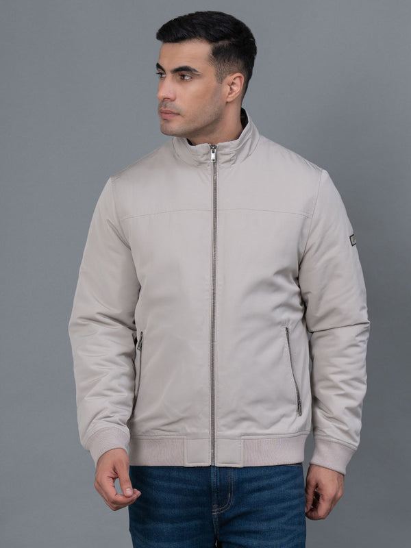 redtape Casual Bomber Jacket for Men Light Beige