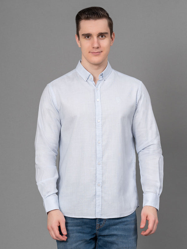 Redtape Casual Canvas Shirt For Men Ice Blue