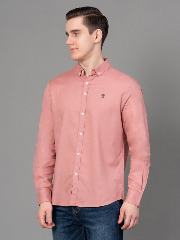 Redtape Casual Canvas Shirt For Men Light Coral