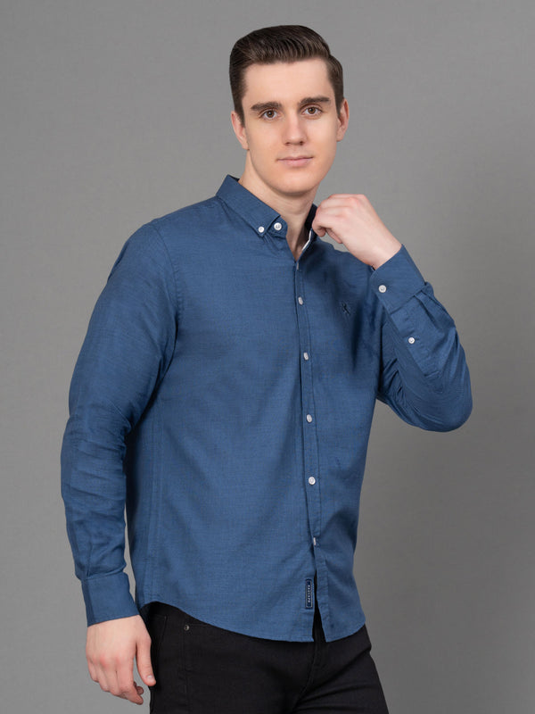 Redtape Casual Canvas Shirt For Men Stone Blue