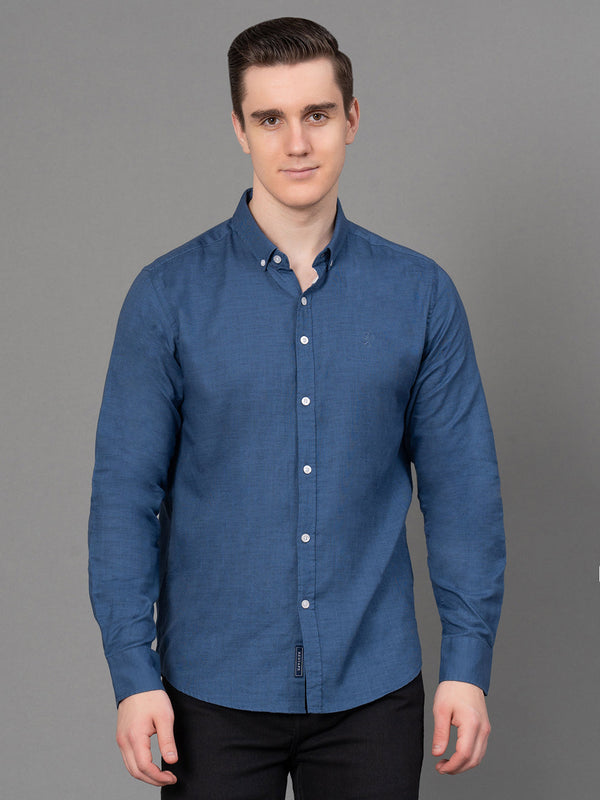 redtape Casual Canvas Shirt For Men Stone Blue