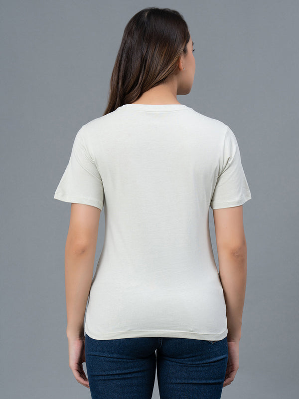 Redtape Casual Cotton T-Shirt For Women Light Mint