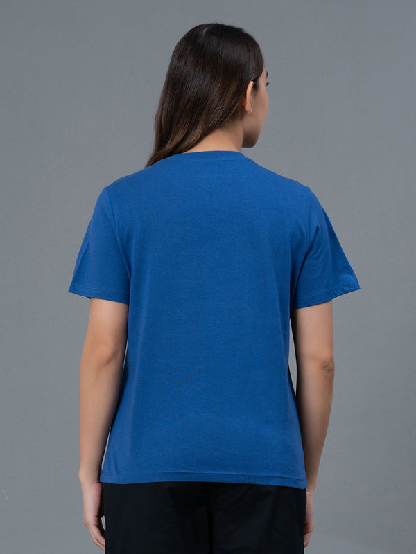 Redtape Casual Cotton T-Shirt For Women Royal Blue