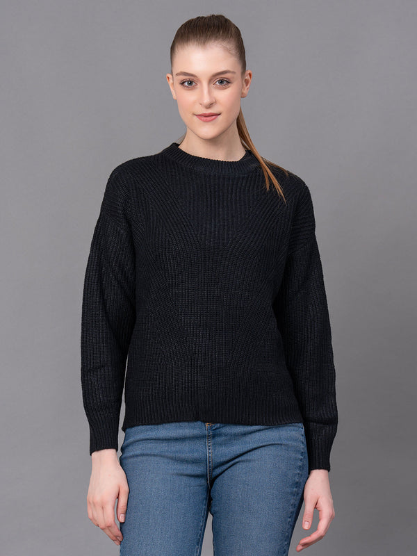 Redtape Casual Drop Sleeve Sweater For Women Black