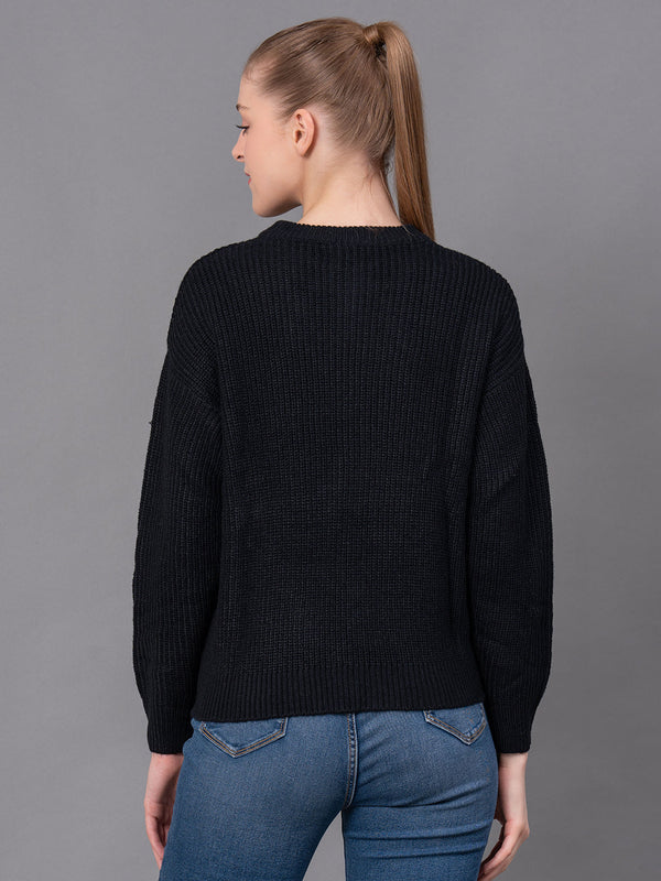 Redtape Casual Drop Sleeve Sweater For Women Black