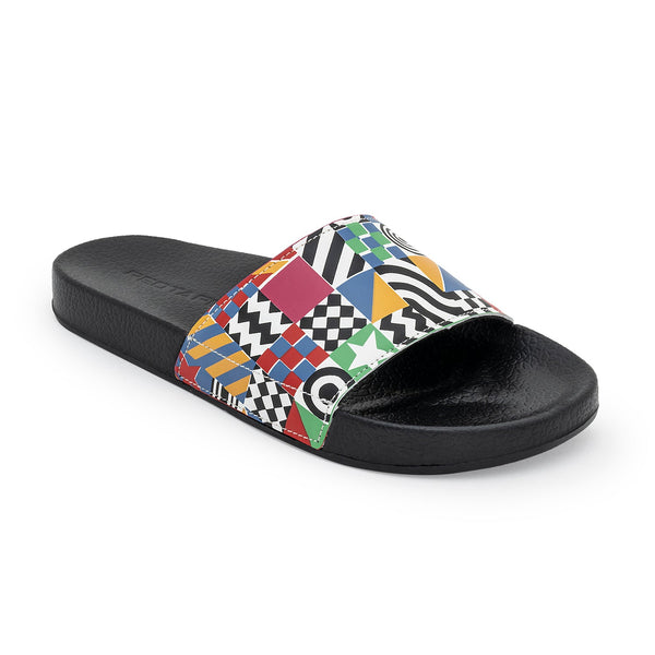 redtape Casual Sliders for Women Black/White