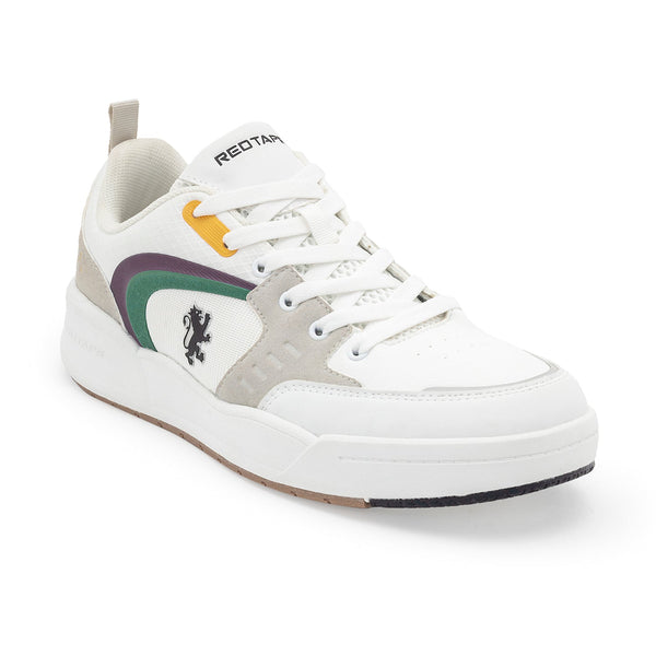 Redtape Casual Sneaker Shoes For Men White/Yellow