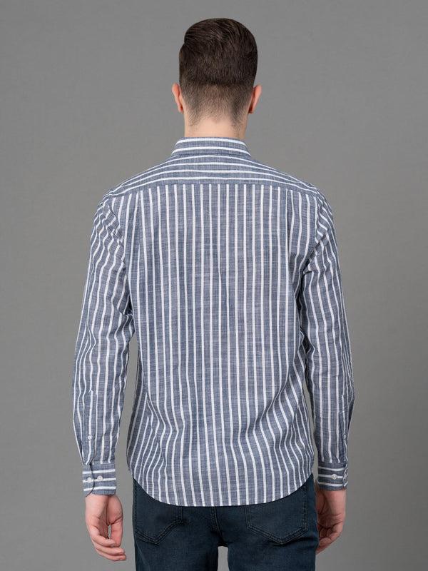 Redtape Casual Striped Shirt For Men Navy